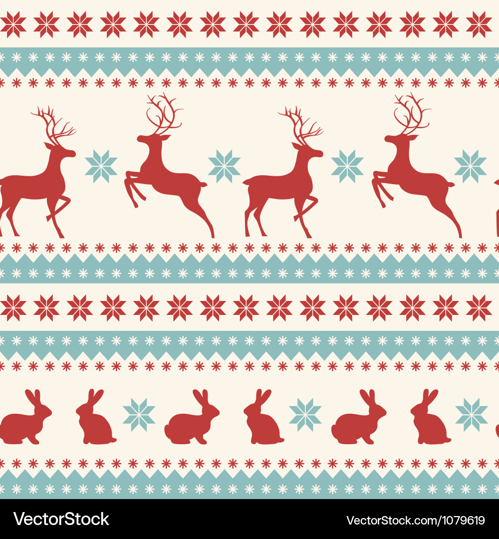 Winter Woodland Seamless Pattern vector image