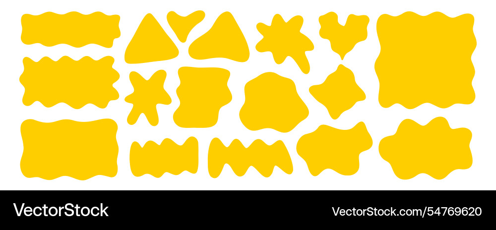 Abstract organic liquid shapes irregular fluid Abstract organic liquid shapes irregular fluid vector image