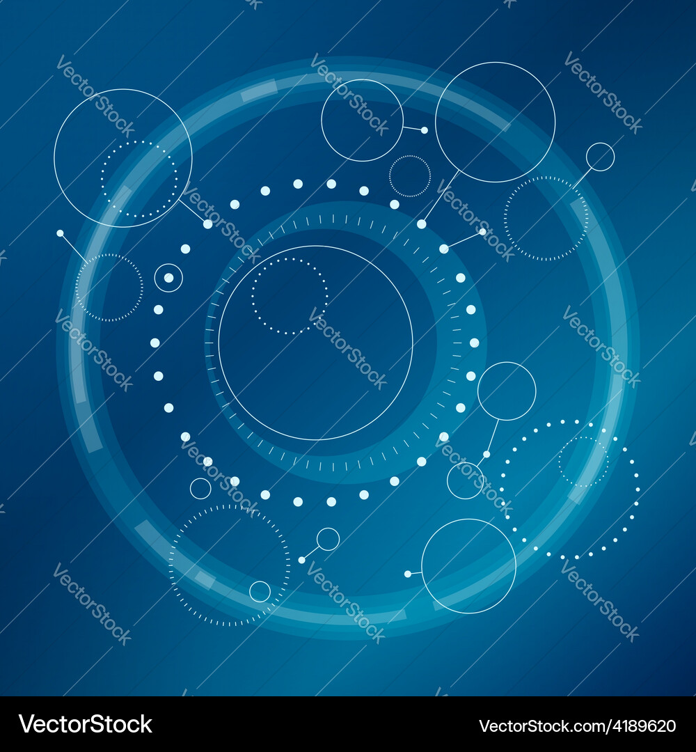 Abstract Tech Nodes Background Vector Image