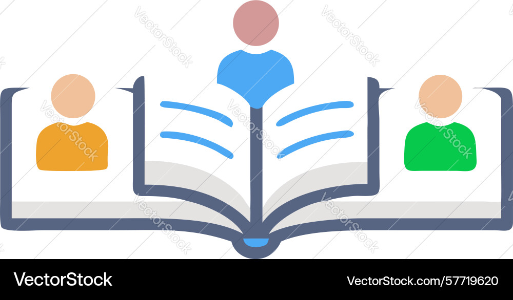 Active reading engaged learning design Vector Image
