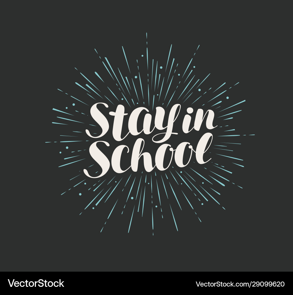 Aufenthalt in Schulbuchstaben gezogen Kalligraphie Aufenthalt in Schulbuchstaben gezogen Kalligraphie vektorbild
