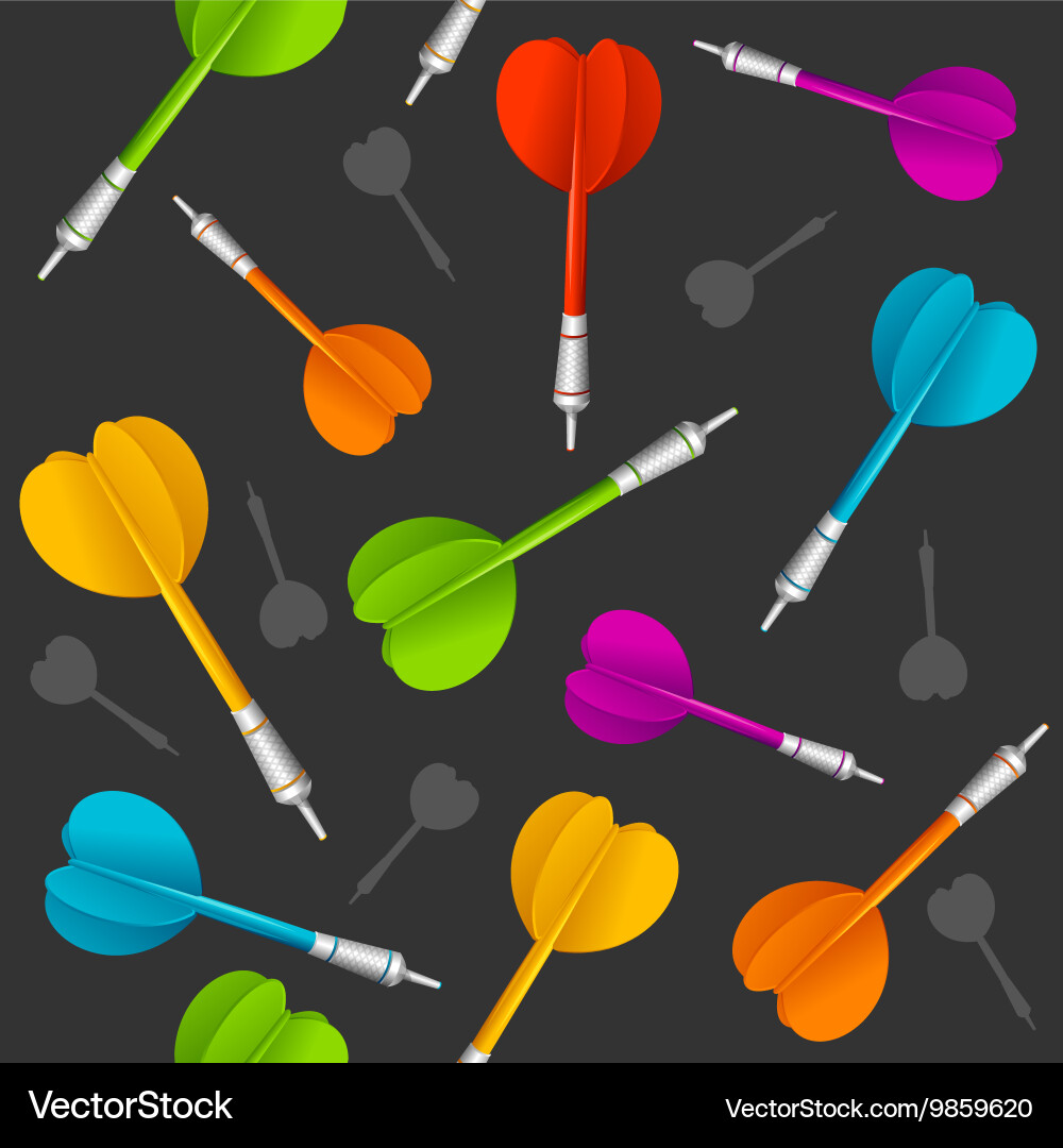 Dart Pattern - Black Background vector image