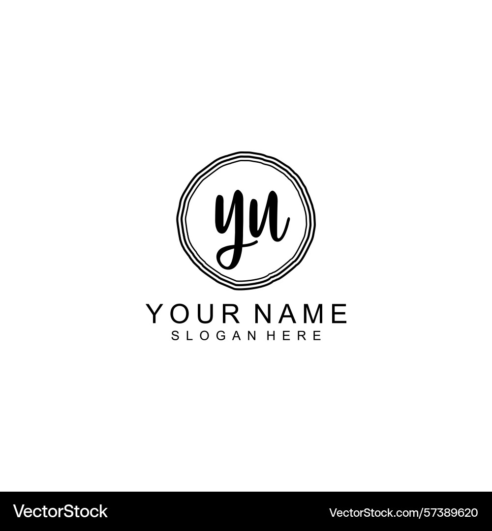 Elegant yu initial logo collection with modern Elegant yu initial logo collection with modern vector image