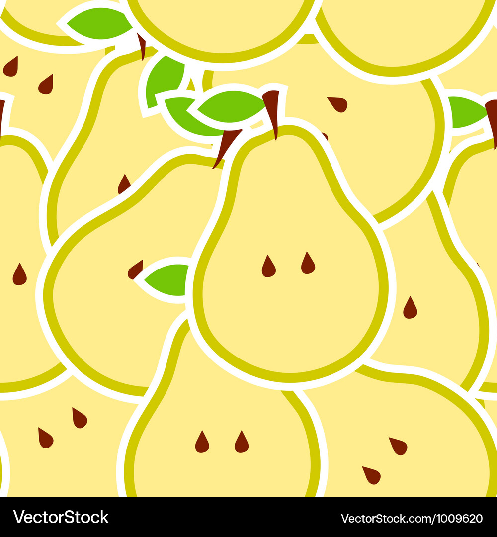 Pears seamless pattern Vector Image