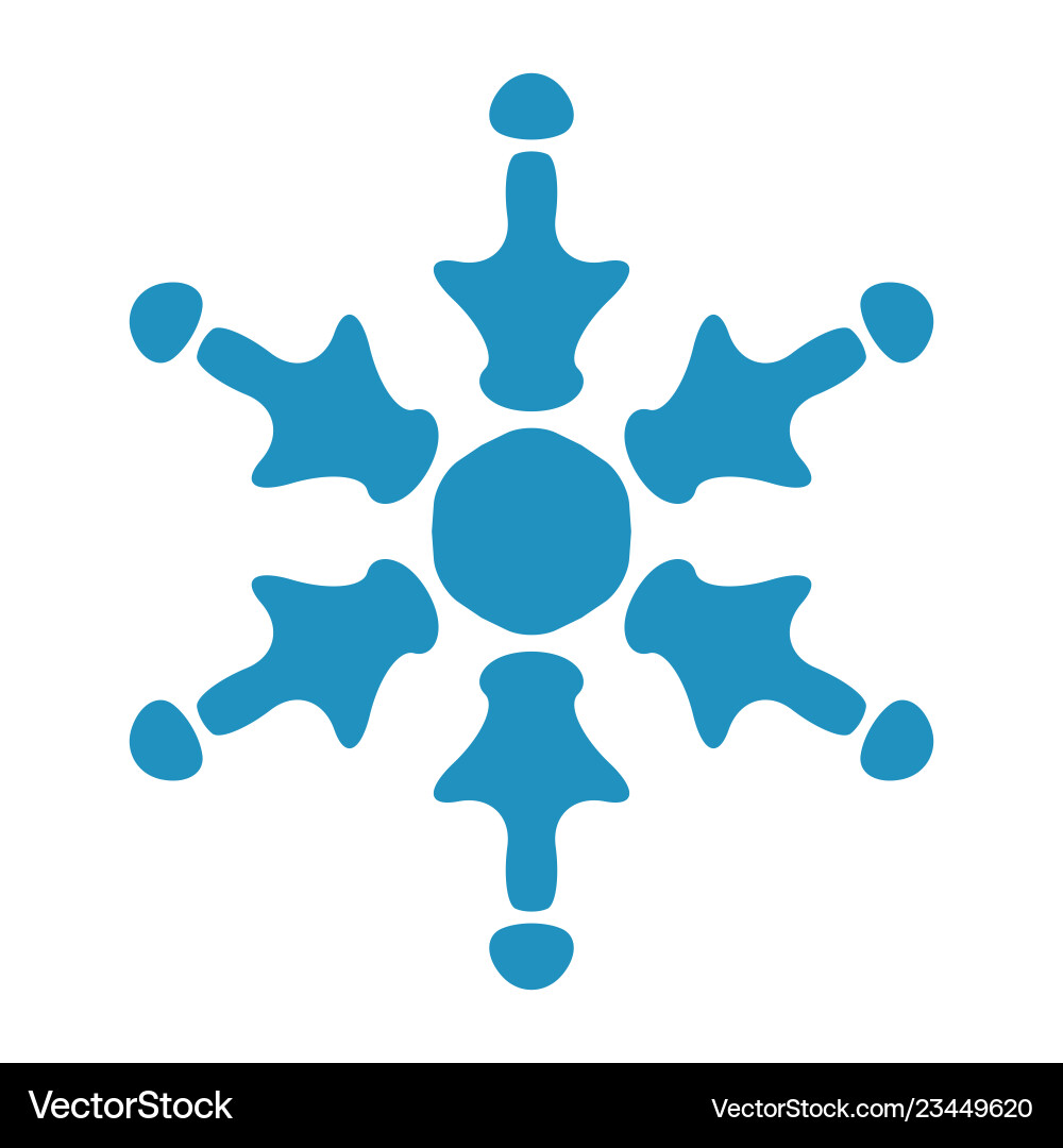 Simple isolated snowflake Simple isolated snowflake vector image