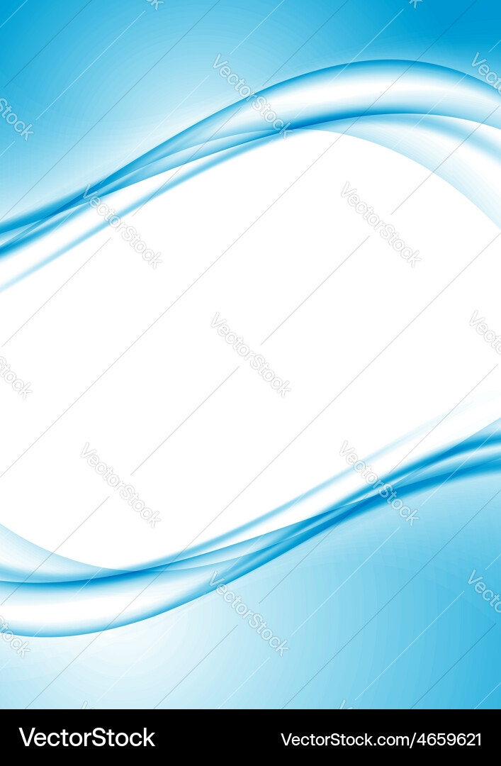 Abstract Blue Swoosh Wave Background Vector Image