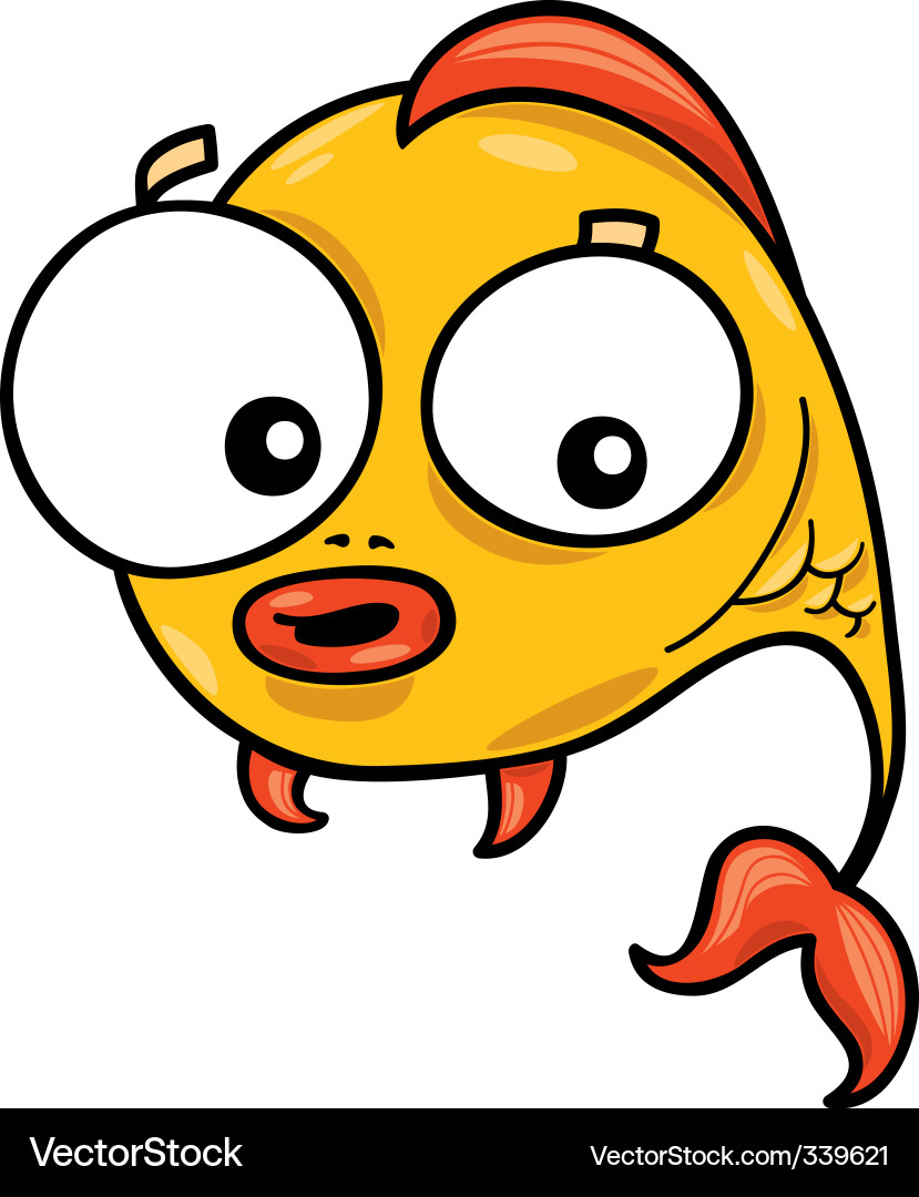 Adorable Cartoon Fish vector image