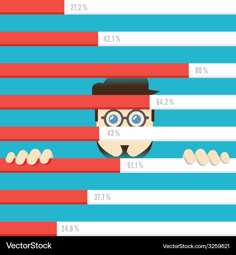 Analytics information and development business Vector Image