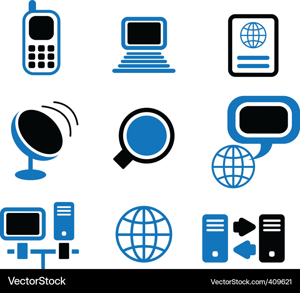 Communication icons Vector Image