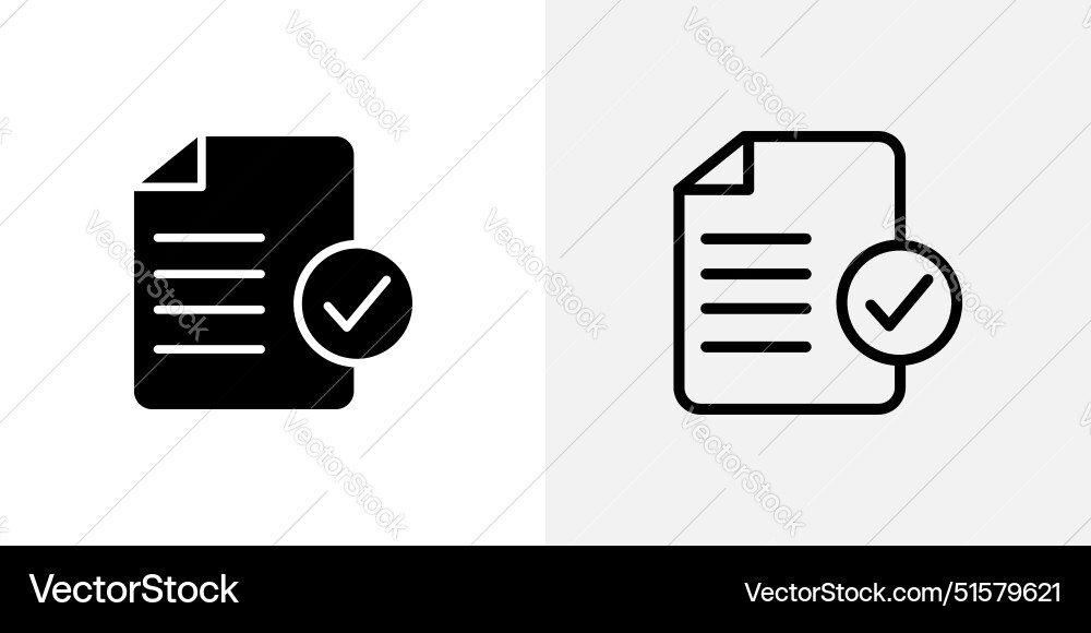 Document accept icon set Document accept icon set vector image