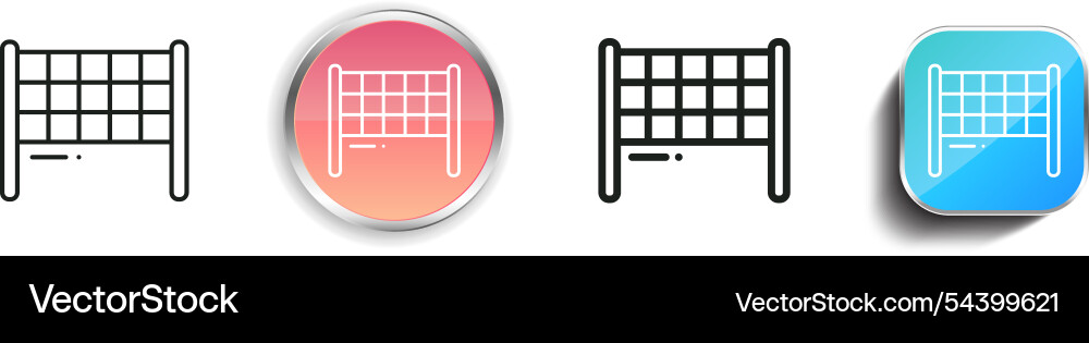 Goal icon thin linear regular and button style Goal icon thin linear regular and button style Vector Image