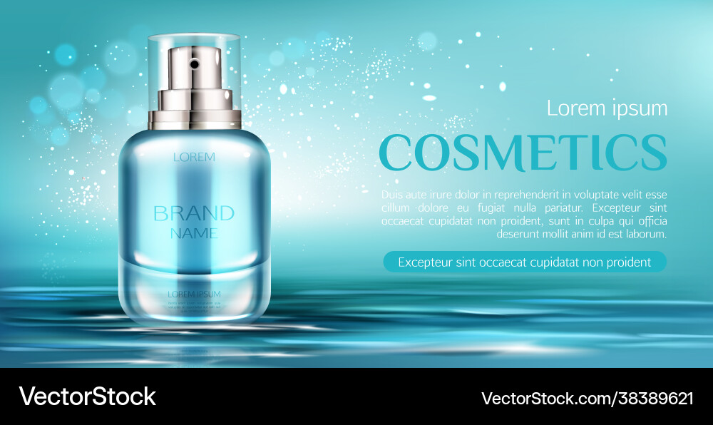 Kosmetik Spray Flasche Mockup Banner Beauty Produkt Kosmetik Spray Flasche Mockup Banner Beauty Produkt vektorbild