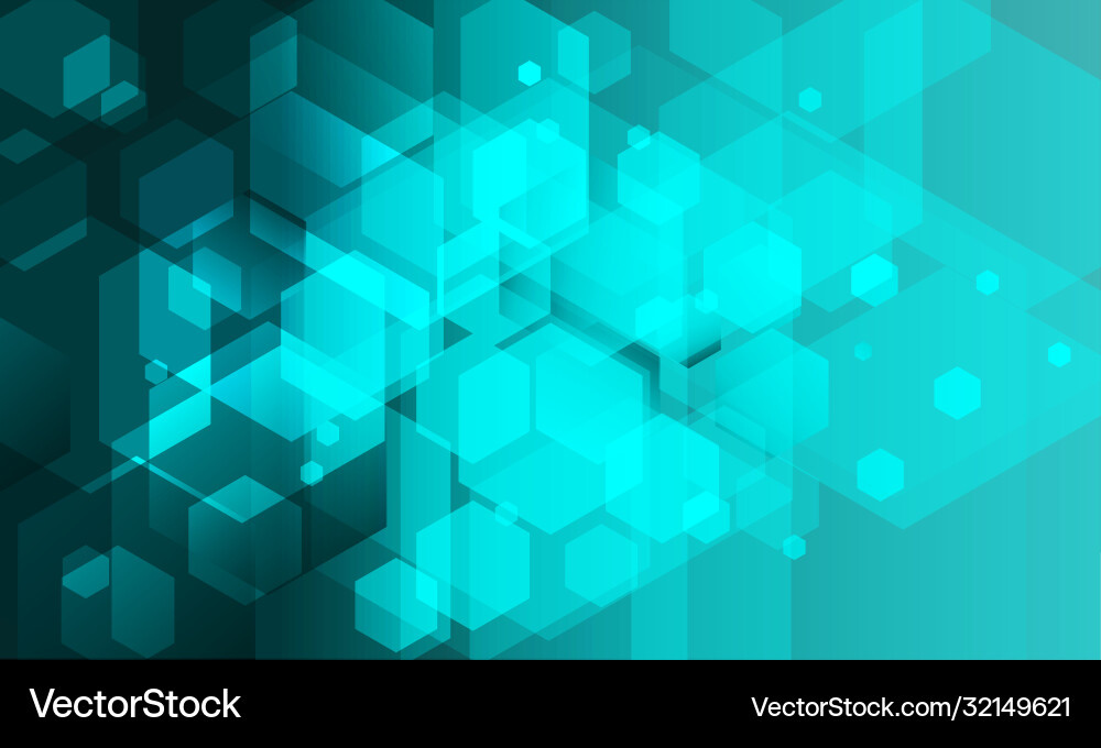 Modern Hexagonal Technology Background vector image