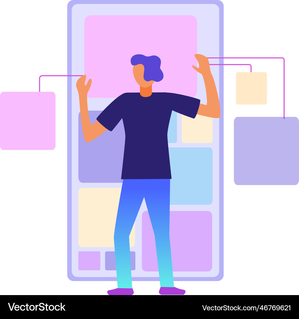 Modern technology flat concept Modern technology flat concept vector image