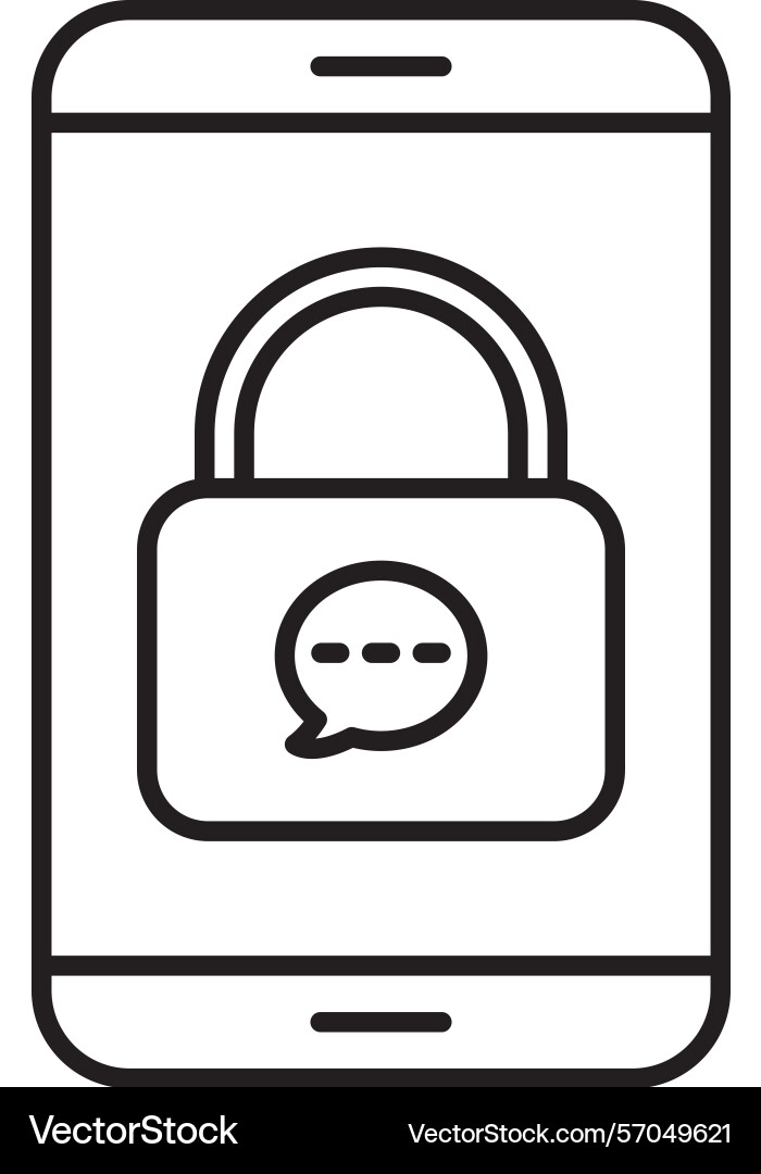Private message line icon design Vector Image