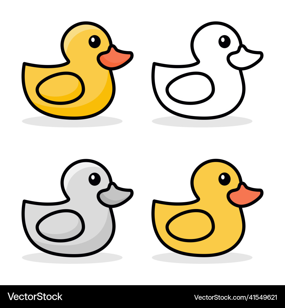 Cute Rubber Duck Outline Rubber Duck Outline Svg Etsy UK