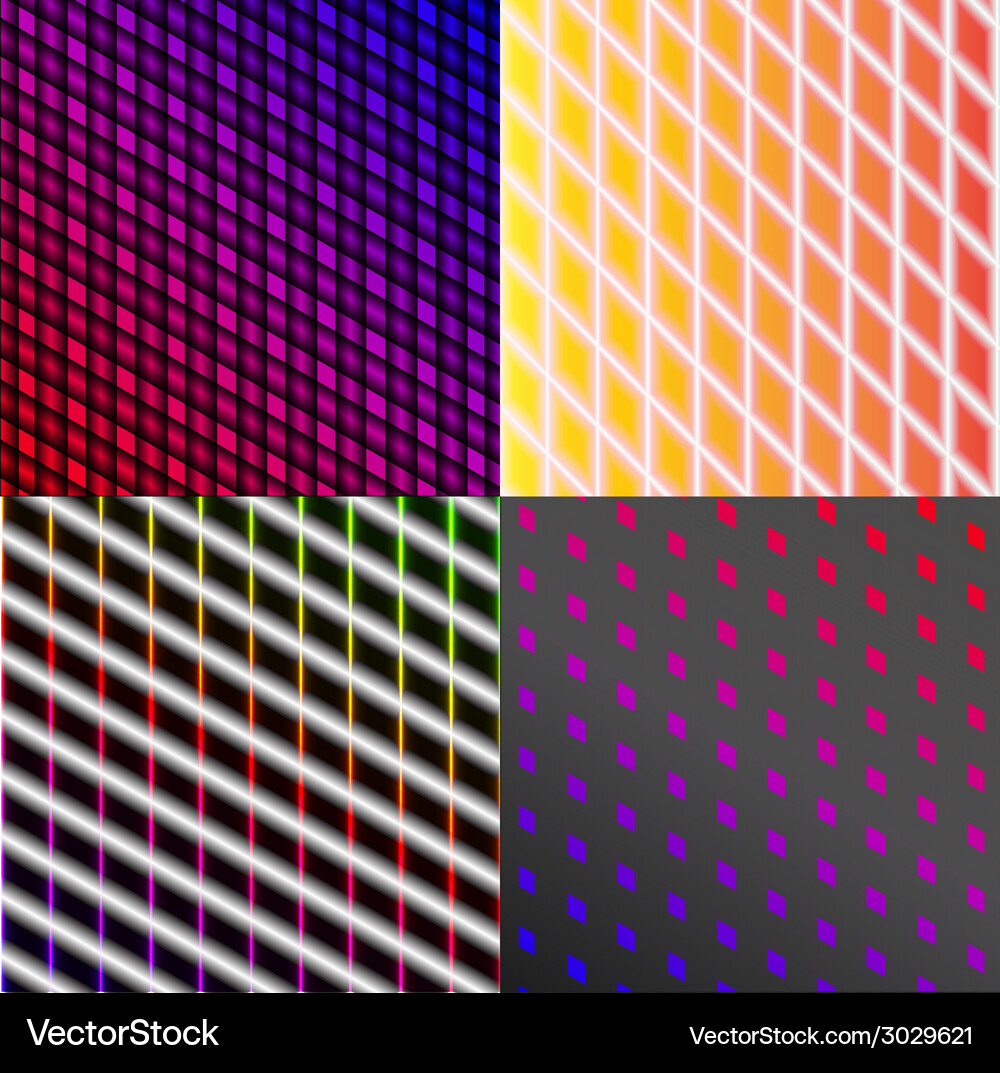 Set of dark abstract spectrum background lines Vector Image