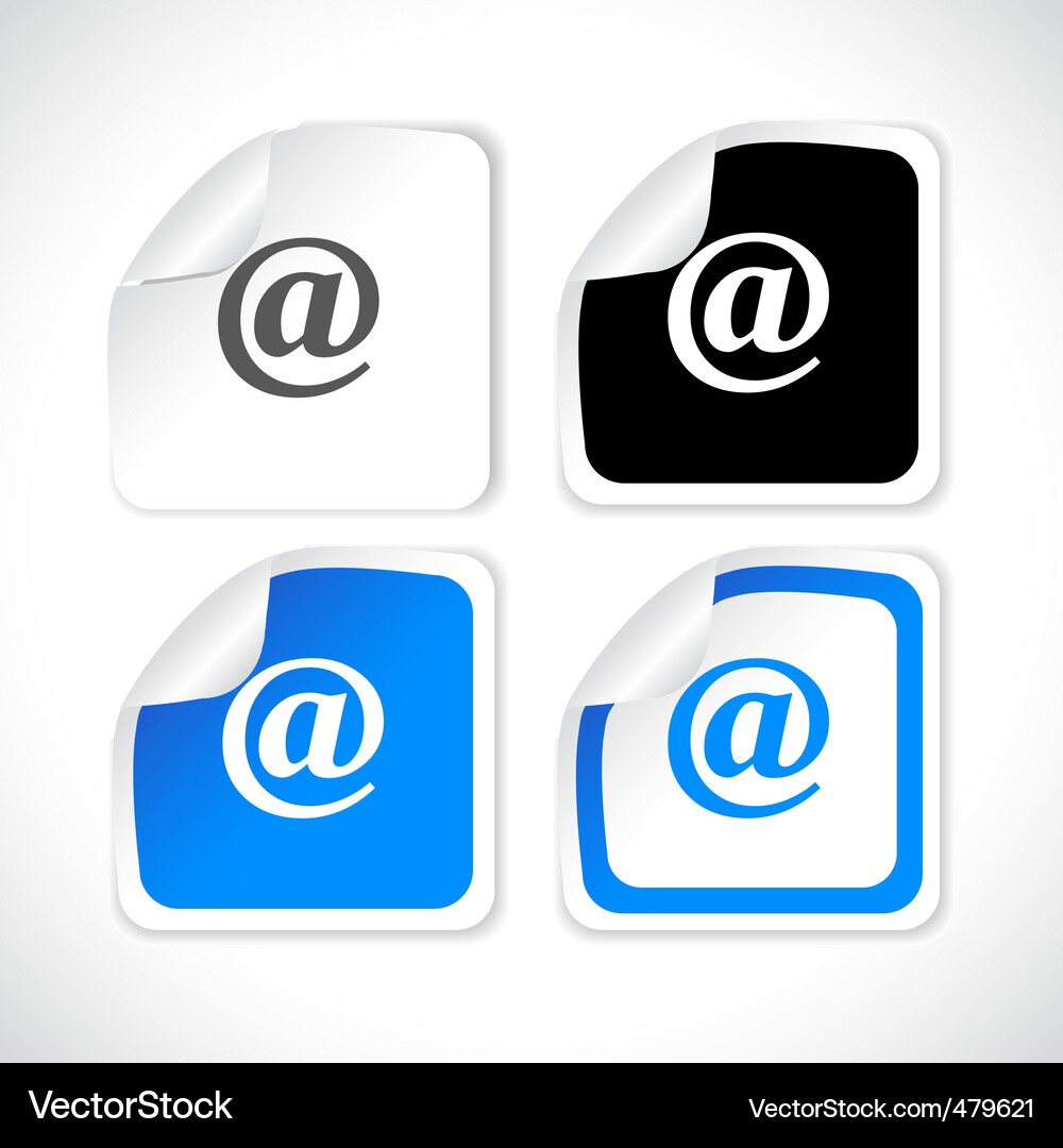 Stickers for web Vector Image