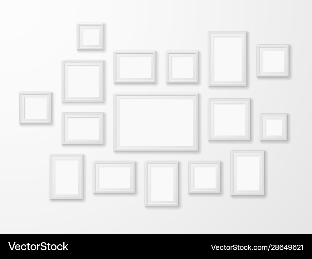 White image frames realistic picture frame White image frames realistic picture frame vector image