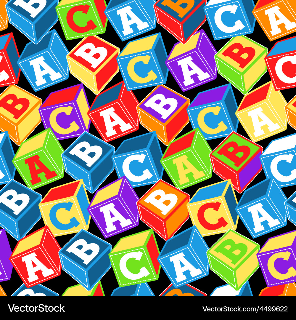 Colorful Building Blocks Pattern vector image