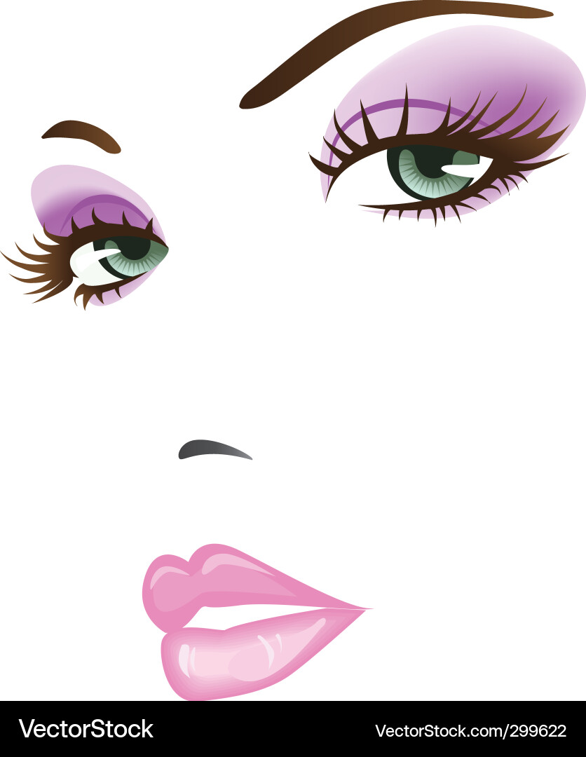 Glamorous Woman Portrait Vector Image