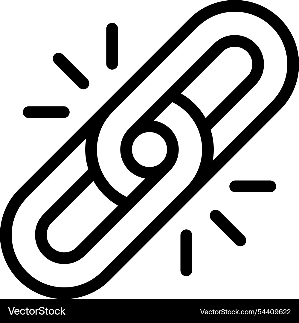 Link icon thin linear style design isolated Link icon thin linear style design isolated Vector Image