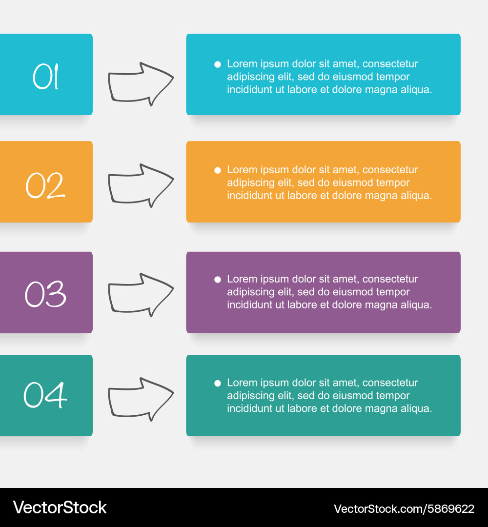 Numbered Data Charts & Diagrams vector image