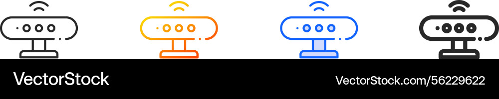 Sensor iconthin linear gradient blue stroke Sensor iconthin linear gradient blue stroke vector image