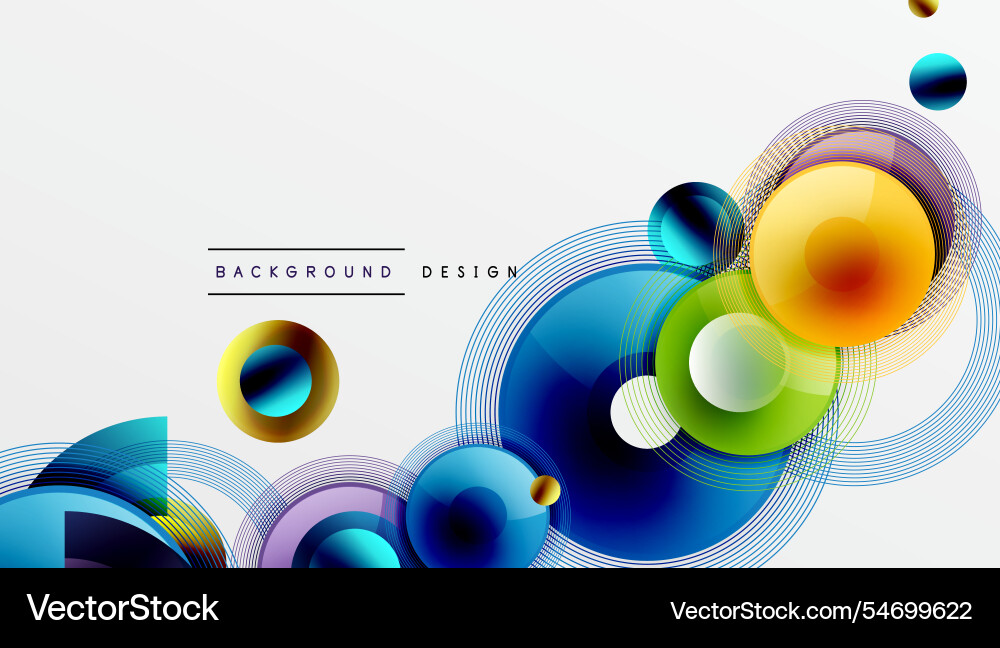 Sleek with overlapping circles in vibrant Sleek with overlapping circles in vibrant vector image