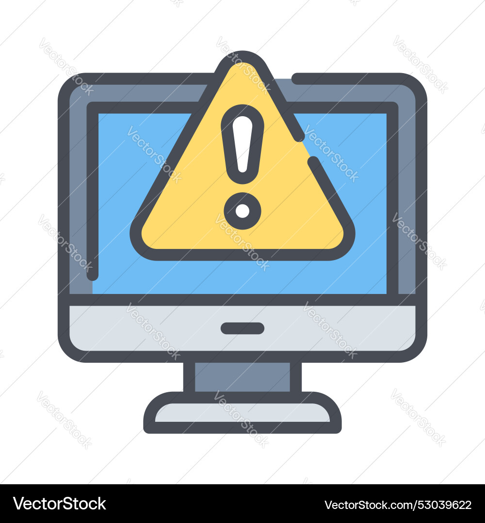 System error warning for webpage banner vector image