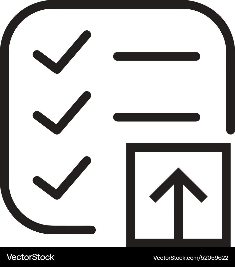 Upload outline icon symbol image Upload outline icon symbol image Vector Image