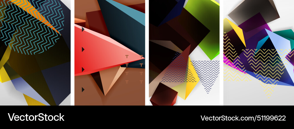 Wooden building art with colorful geometric Vector Image