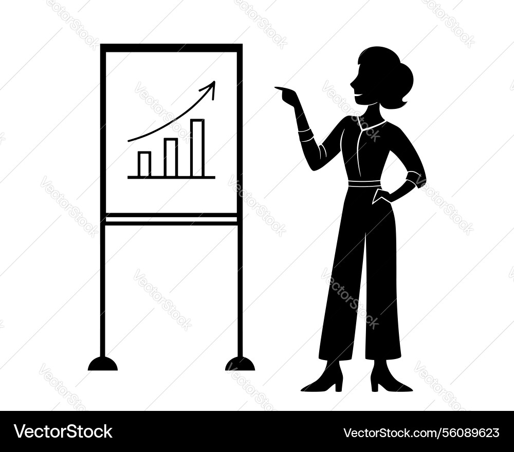 A professional woman silhouette presentation A professional woman silhouette presentation vector image