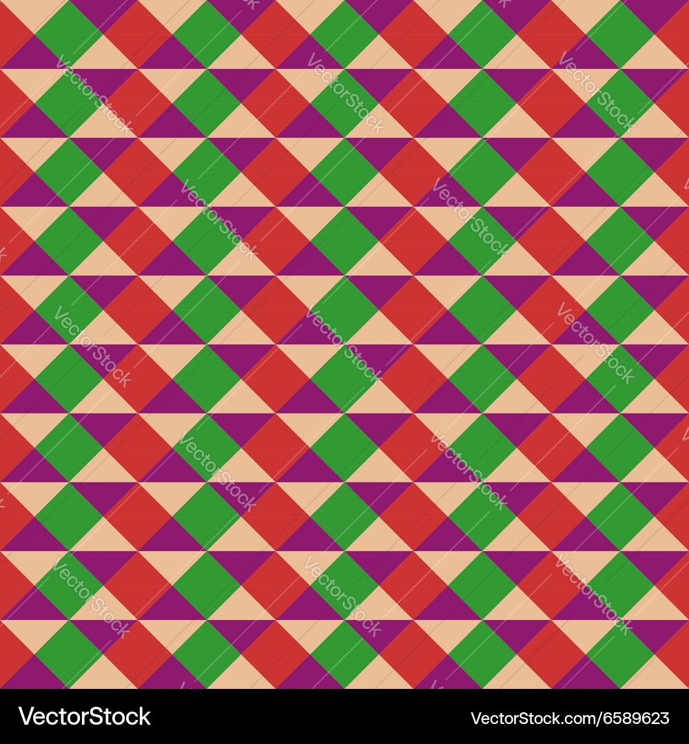 Abstract seamless triangular vintage pattern Vector Image