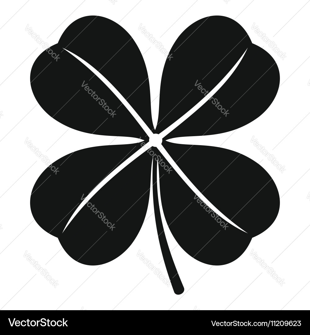 Clover Leaf Icon - Simple Style vector image