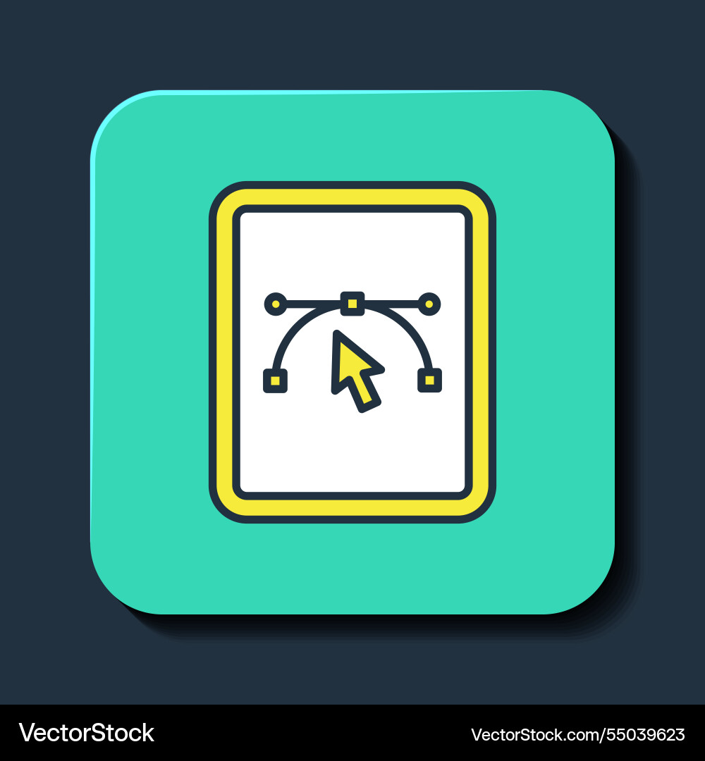 Filled outline computer display with design Filled outline computer display with design vector image