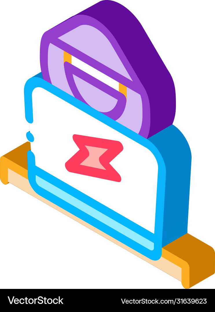 Hacker isometric icon vector image
