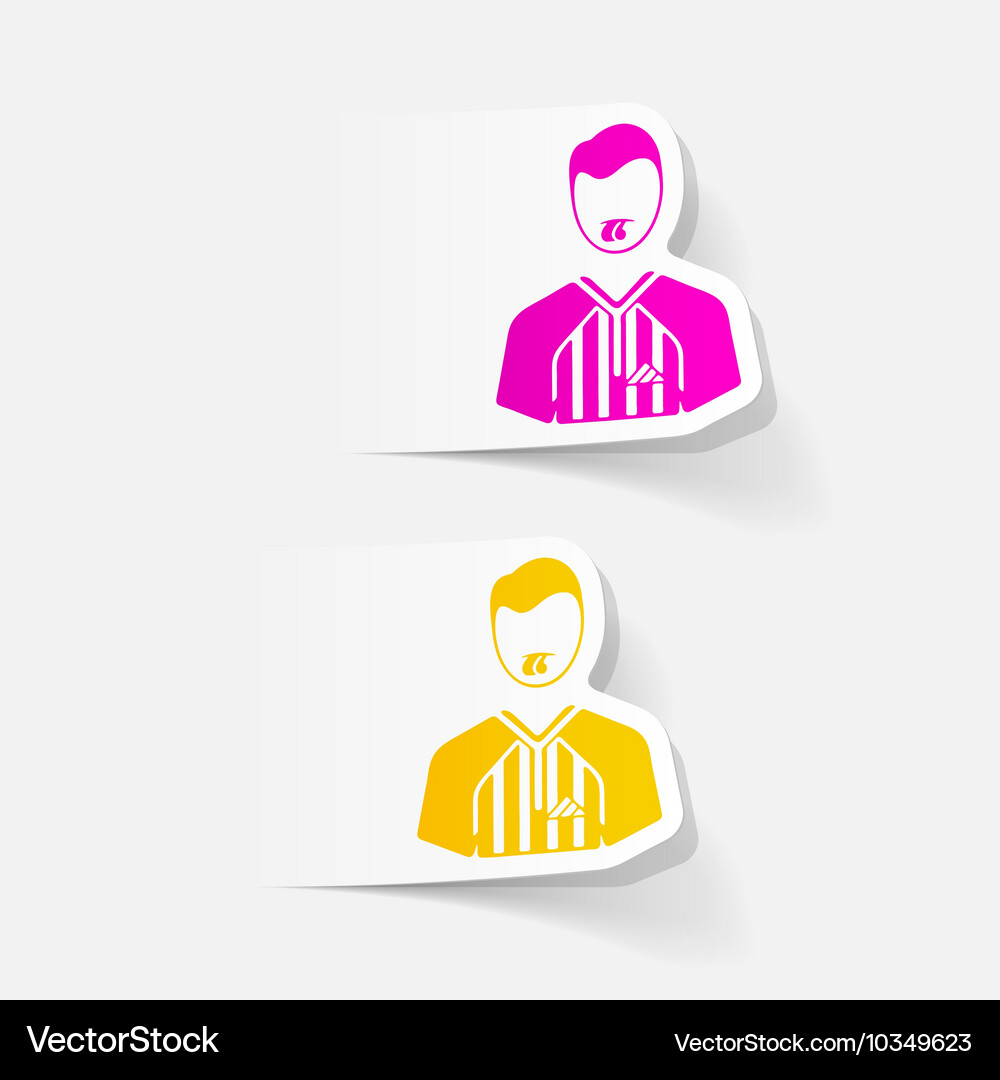 Realistic design element referee Vector Image