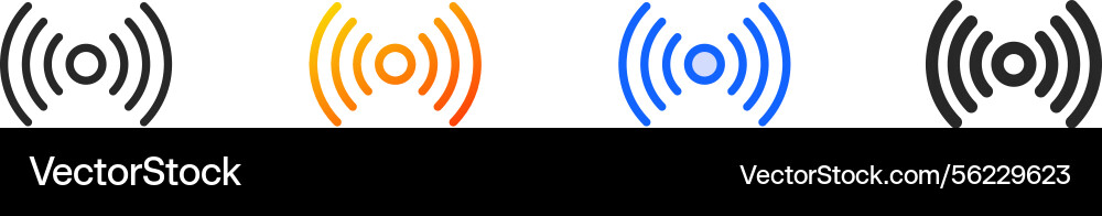 Sensor iconthin linear gradient blue stroke Sensor iconthin linear gradient blue stroke vector image