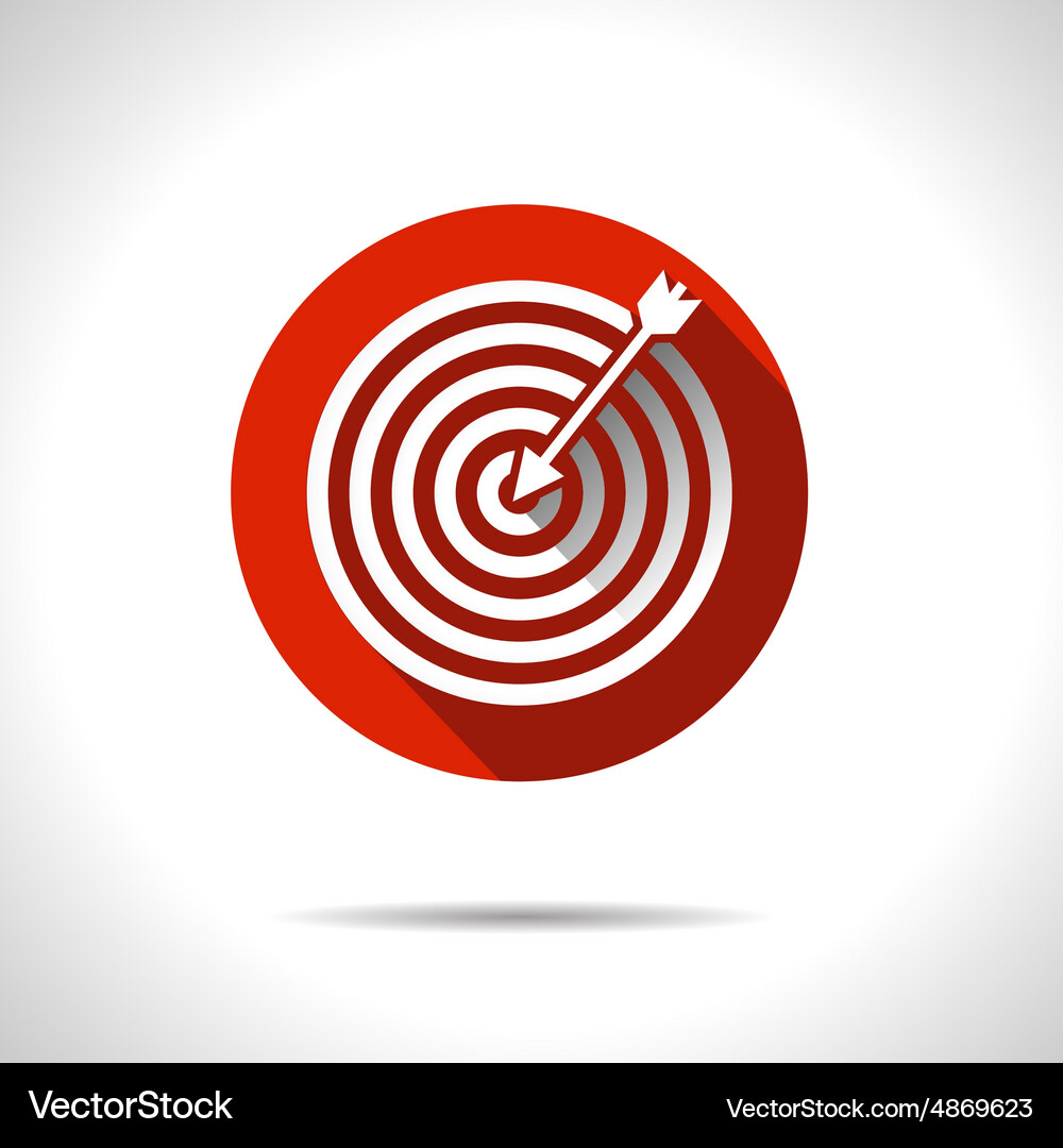 Target with dart icon eps10 Vector Image