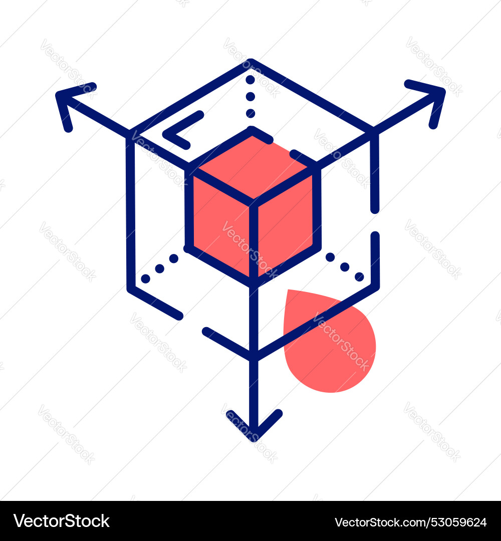 3d modeling design ready to use icon isolated Vector Image