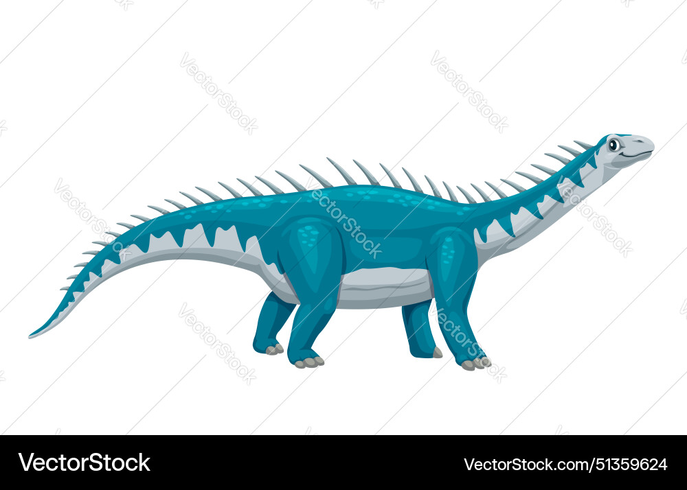 Cartoon barapasaurus dinosaur character Cartoon barapasaurus dinosaur character vector image