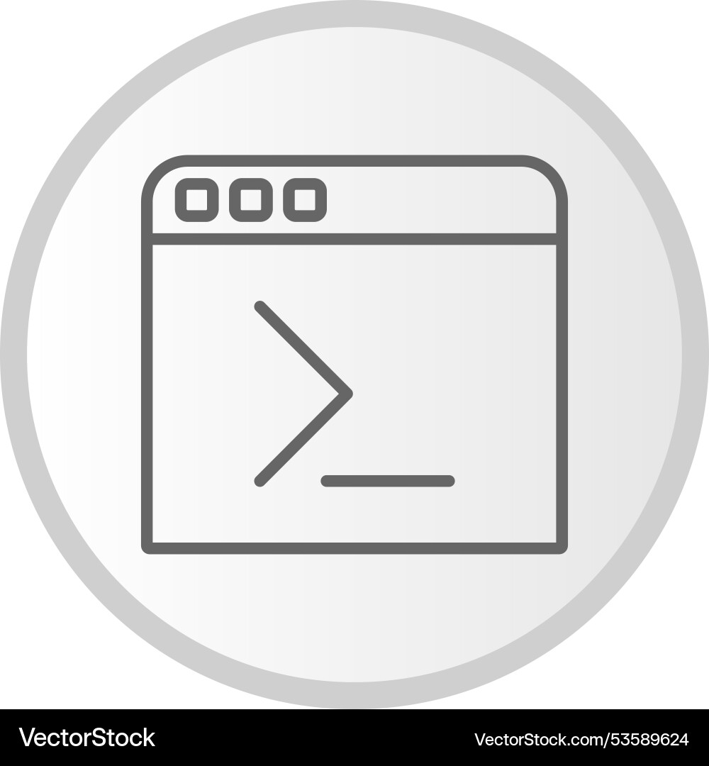 Coding line circle grey icon Vector Image