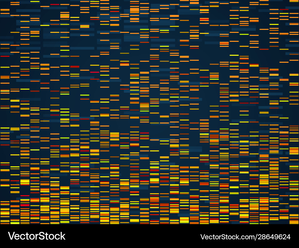 DNA Sequencing Data Visualization vector image
