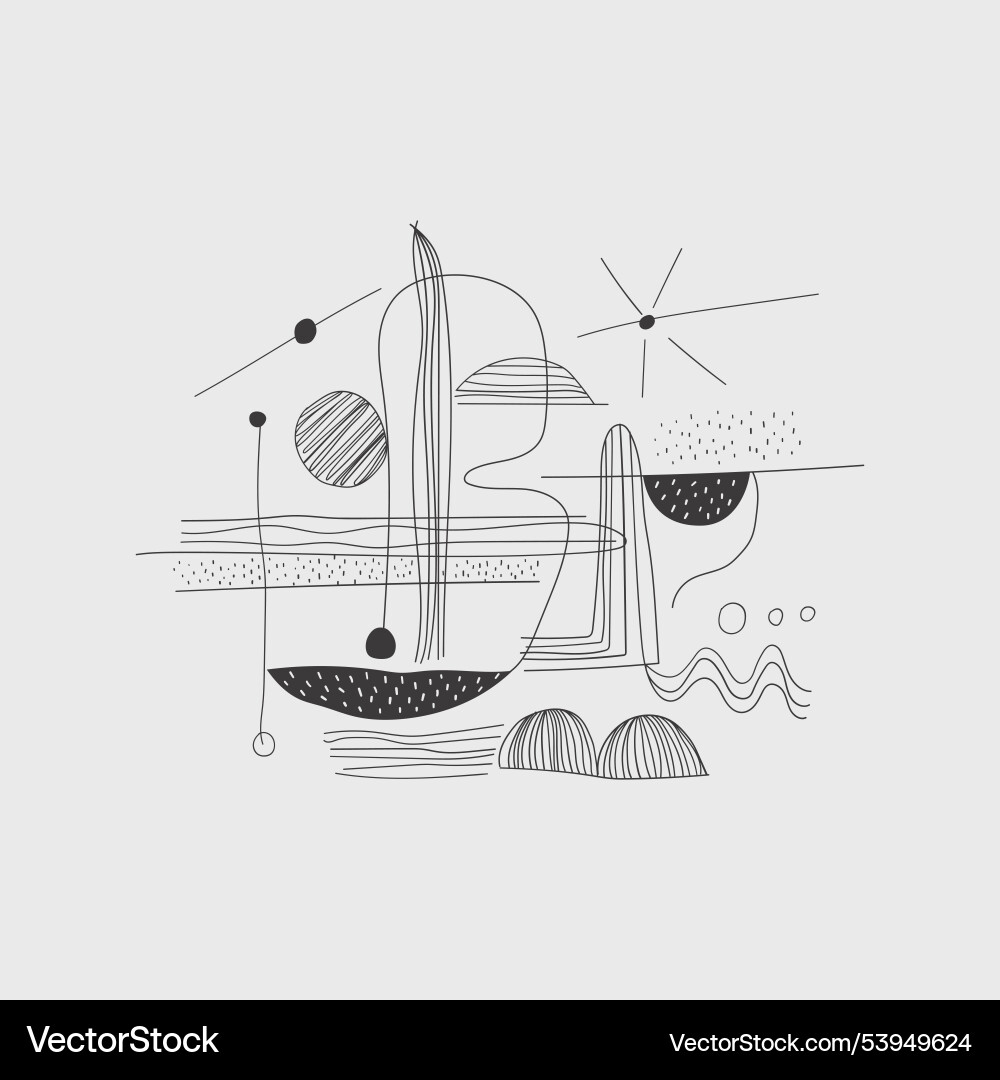 Geometric abstraction with dots and lines Geometric abstraction with dots and lines Vector Image