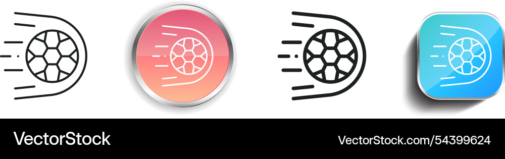 Goal icon thin linear regular and button style Vector Image