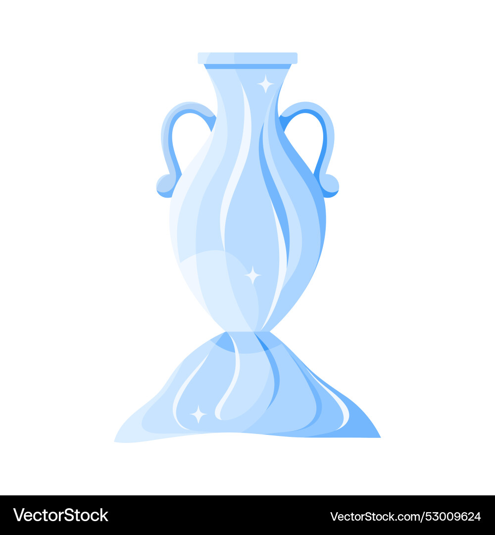 Ice sculpture of greek amphora frozen vase Ice sculpture of greek amphora frozen vase vector image