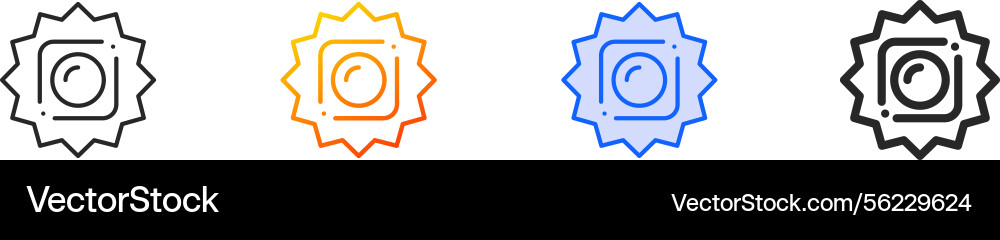 Sensor iconthin linear gradient blue stroke Sensor iconthin linear gradient blue stroke vector image