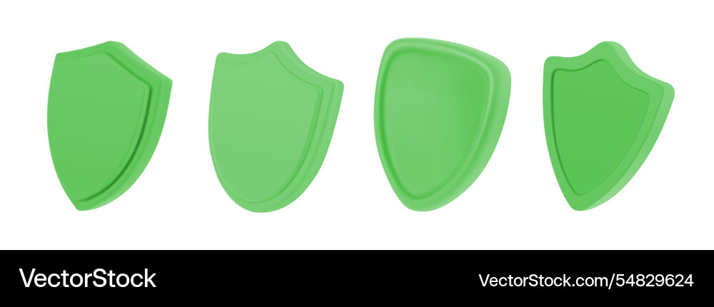Shields with copy space side views Shields with copy space side views vector image