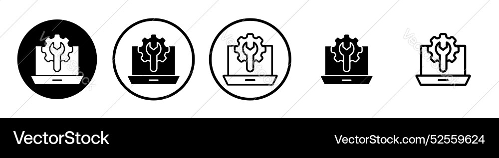 Software engineering icon set on white background Vector Image